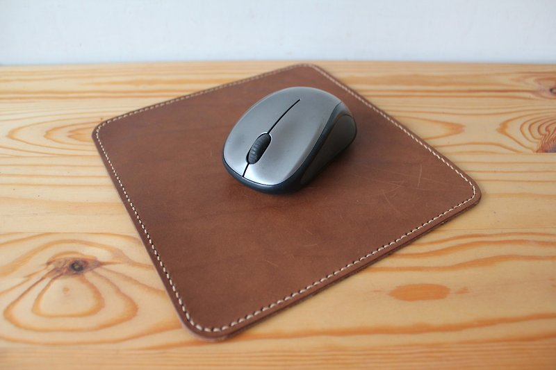 Shekinah Handmade Leather - Textured Mouse Pad - Mouse Pads - Genuine Leather Gold