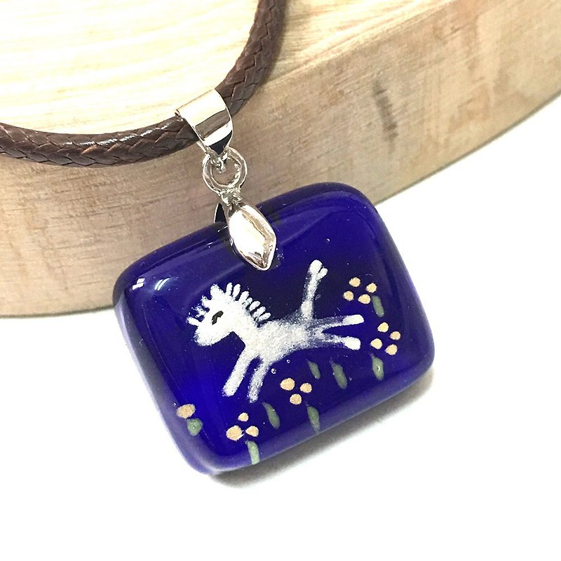 Painted Pony (Royal Blue) - Necklaces - Glass Blue