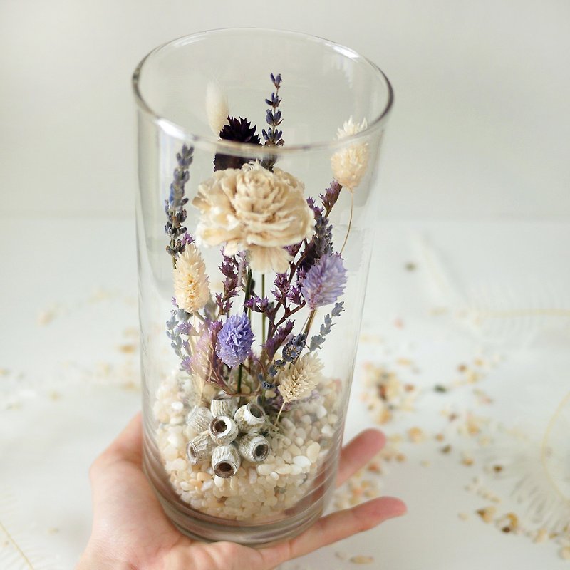 Flower Collection - Lavender fir rose rose glass dried flower Mother's Day / Birthday / Valentine's Day - ตกแต่งต้นไม้ - พืช/ดอกไม้ สีม่วง
