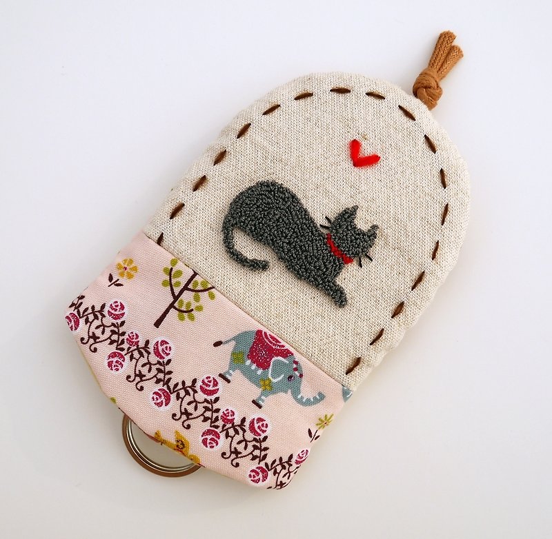 Blue Cat embroidery Wallets - Other - Other Materials 