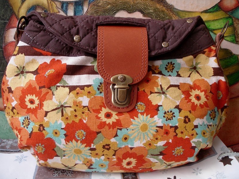 new successful oblique backpack - Messenger Bags & Sling Bags - Cotton & Hemp Orange