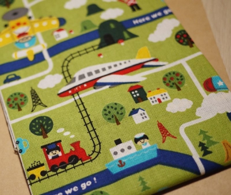 ☆ ° ° Rococo strawberry WELKIN Hands green travel handmade cloth book - ปกหนังสือ - กระดาษ สีเขียว