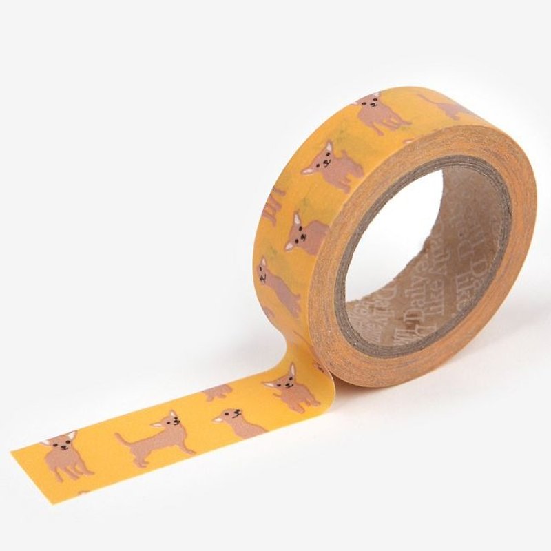 Dailylike-Single roll of paper tape 31-Chihuahua, E2D20684 - มาสกิ้งเทป - กระดาษ สีส้ม