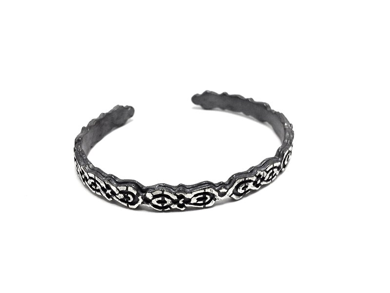 Celtic·Silver Vintage Bracelet | Celtic (English letters can be customized) - Bracelets - Other Metals Gray