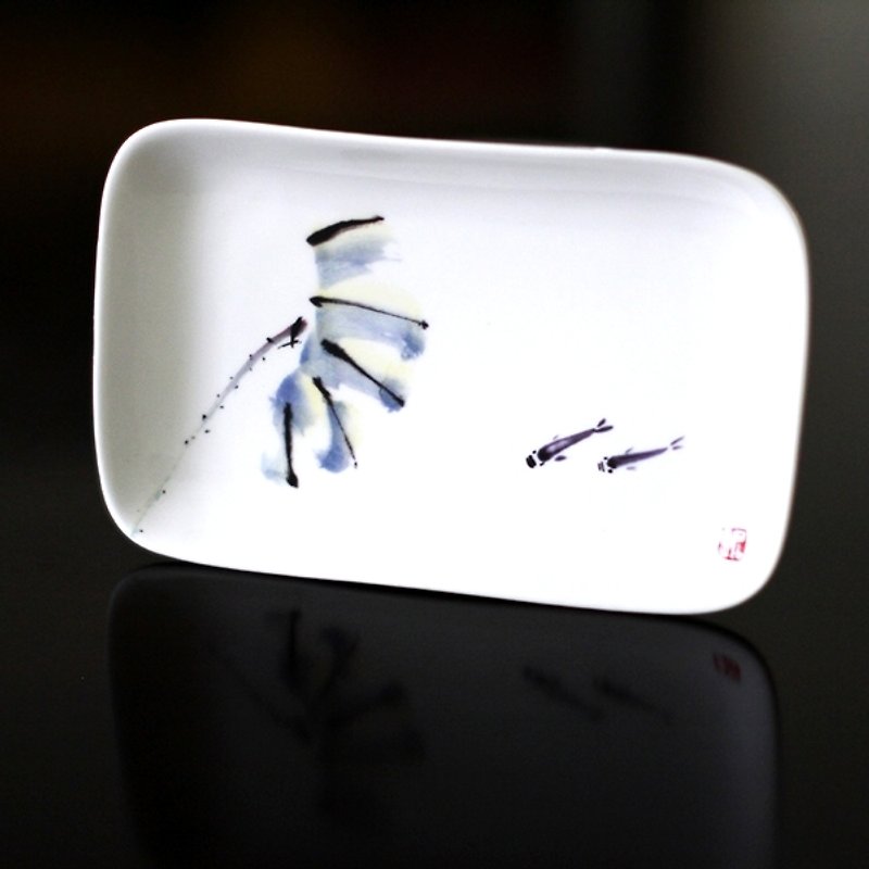 TAISO Zen Master Li Xiaoyu - Eryu Yiyetu Zen Wind Long Plate - จานเล็ก - วัสดุอื่นๆ หลากหลายสี