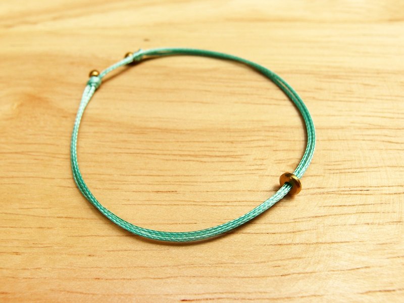 Charlene 💕 traction bracelet - jewelry size S, M, this page S + lake green line, number SYM10 - สร้อยข้อมือ - โลหะ สีเทา