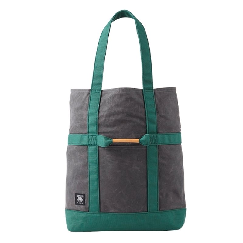 H.A.N.D dual Tote │ smoked menthol - Messenger Bags & Sling Bags - Cotton & Hemp Green