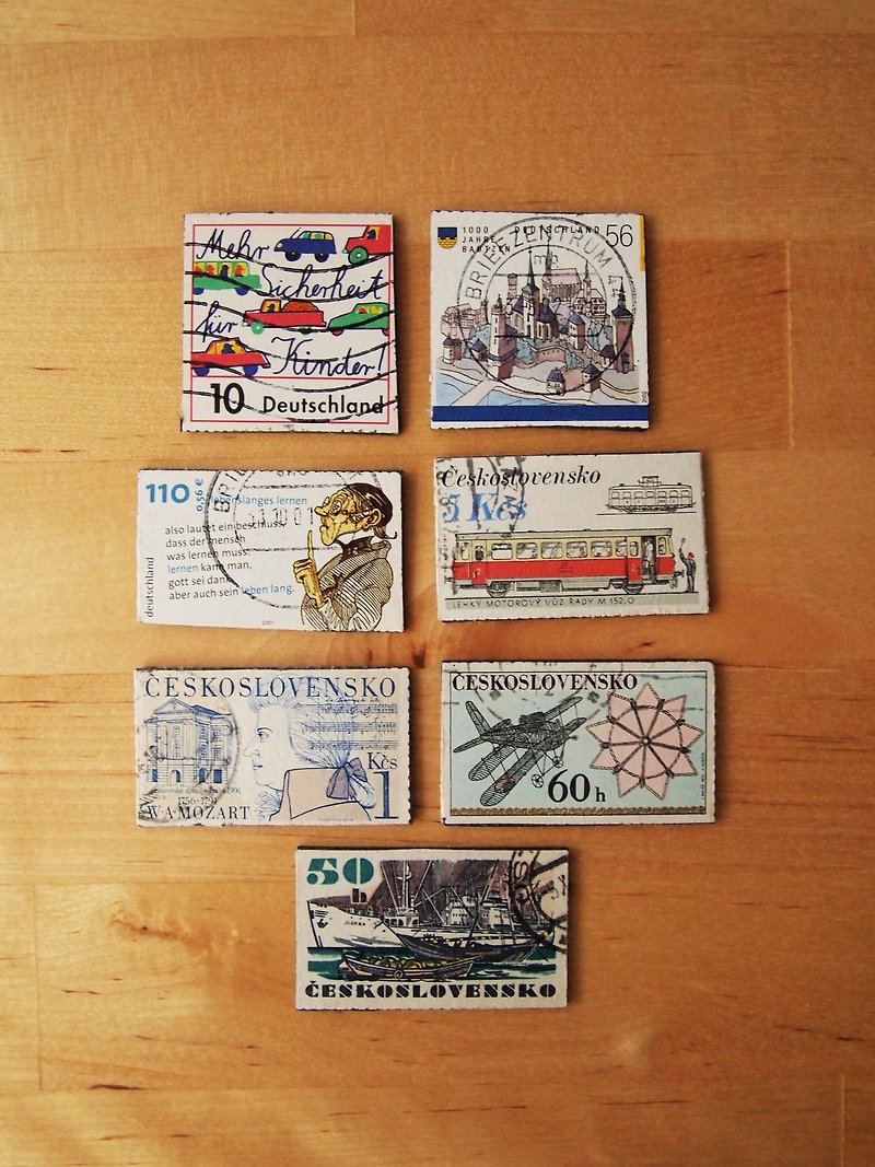 【東京のフリーマーケットの宝物が小さいシェアを掘る] /記念切手古代のタイル - その他 - その他の素材 ホワイト