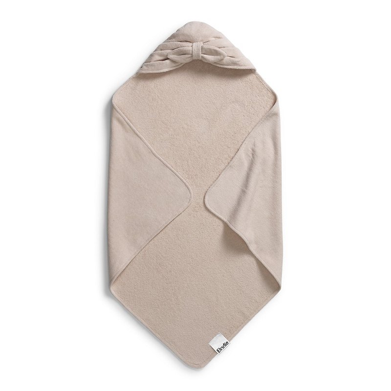 Elodie Details Hooded Towel - Powder Pink Bow - Towels - Cotton & Hemp Pink