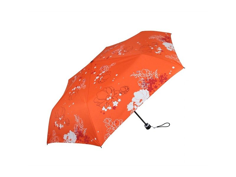 /Puputraga//花好時分/抗uv銀膠遮光/超輕量 - 雨傘/雨衣 - 紙 橘色