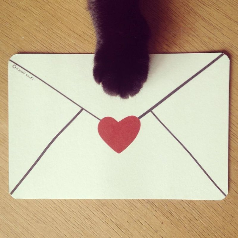 Secretly write a letter to you! - Black spotted Cards / Postcards - Cards & Postcards - Paper Red