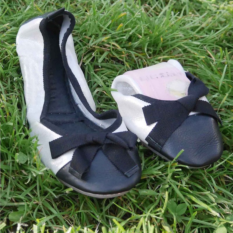 [Elegant dance music] folding ballet shoes _ blackheads white river (only 23) - รองเท้าบัลเลต์ - หนังแท้ ขาว