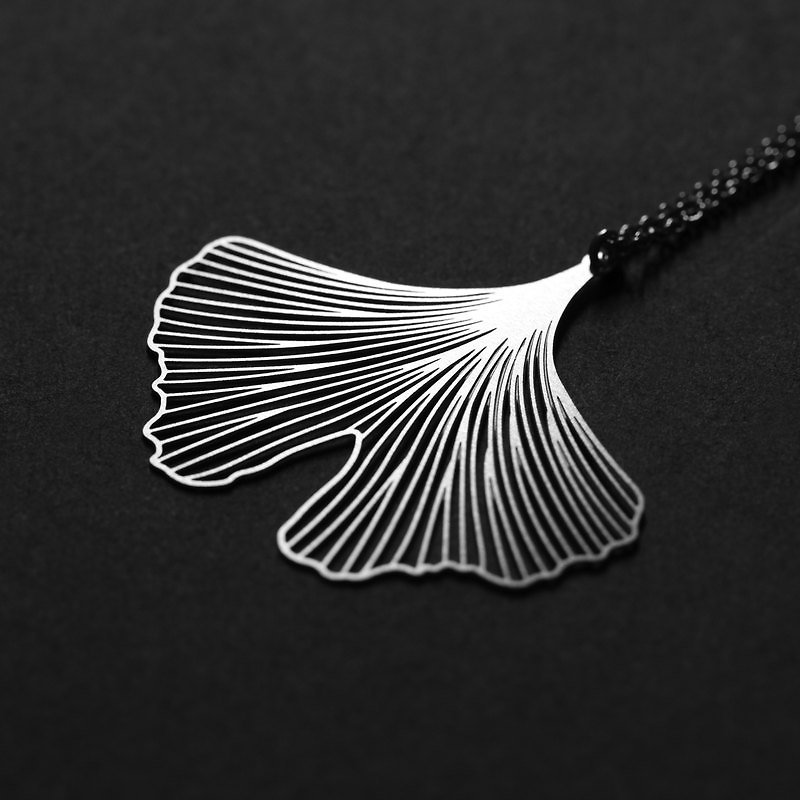 Ginkgo Necklace Ginkgo Pendant (S) - Necklaces - Other Metals 