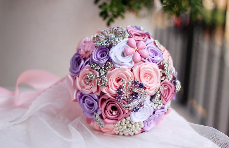Jewelry Bouquet [Rose Jewelry Series] Small Rose / can be customized color - Other - Other Materials Multicolor