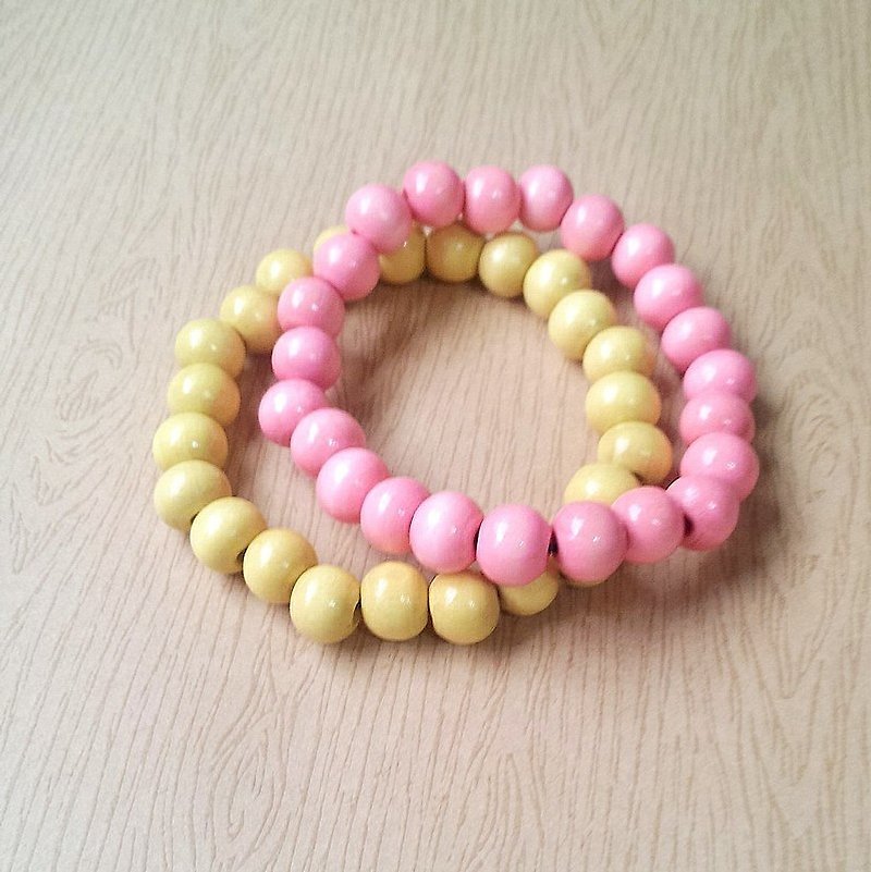 Alice Beard Little Star - wooden bead bracelet candy color ★ - Bracelets - Other Materials 