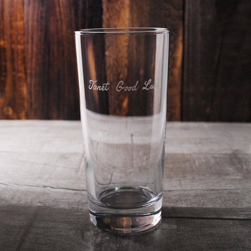 435cc [MSA Cool Cup] Cool summer water cup with lettering Customized Summer clear summer feeling (without drinks) - Bar Glasses & Drinkware - Glass Yellow