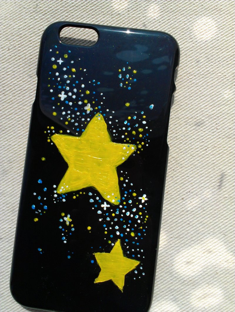 Phone case painting-you are the star in my eyes - Phone Cases - Plastic Yellow