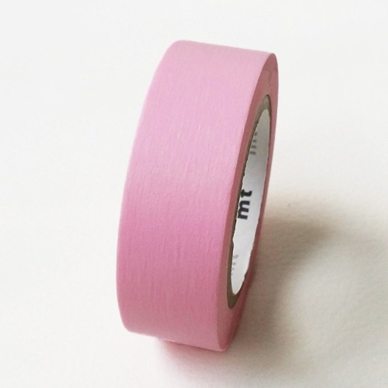 mt 和紙膠帶 Basic【無地素色-粉紅 (MT01P304)】 - 紙膠帶 - 紙 粉紅色