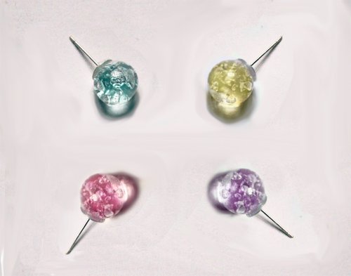 △ small fresh glass ball earrings - shiny crystal jelly Q - Colors