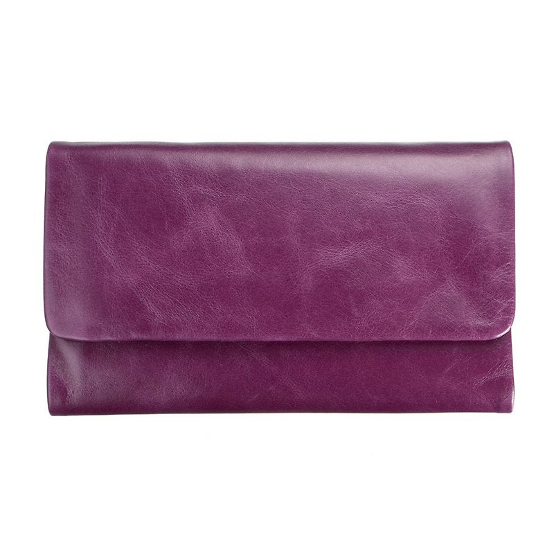 AUDREY Long Clip_Purple / Purple - Wallets - Genuine Leather Purple