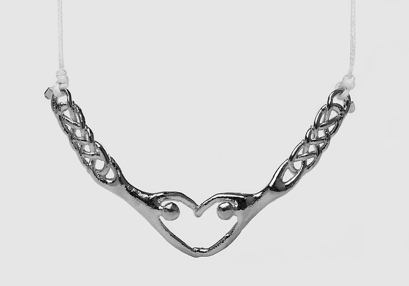 2gether aluminum hand-plated necklace (silver) - แหวนทั่วไป - วัสดุอื่นๆ สีเงิน
