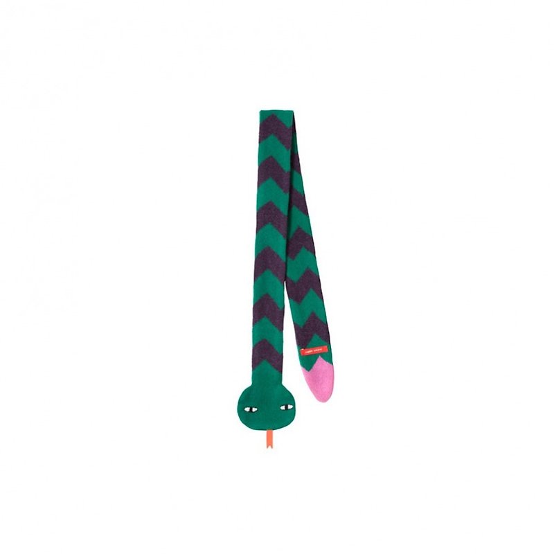 Snake 兒童純羊毛圍巾-綠 | Donna Wilson - 圍巾/披肩 - 羊毛 綠色