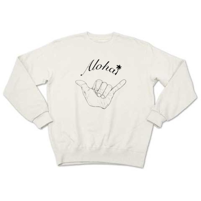 Aloha2 (sweat white) - เสื้อยืดผู้หญิง - วัสดุอื่นๆ ขาว