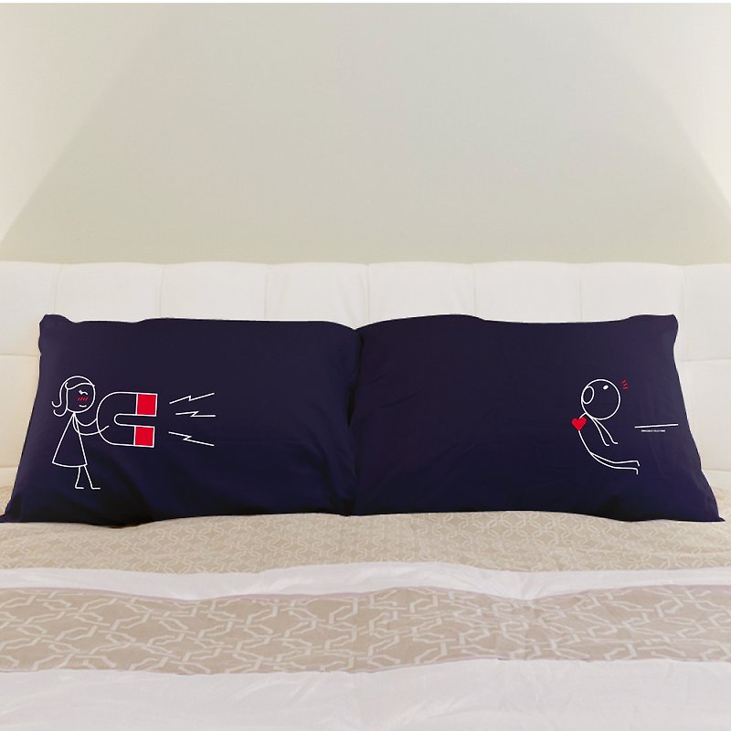"Magnet" Boy Meets Girl couple pillowcase by Human Touch - 寢具/床單/被套 - 其他材質 
