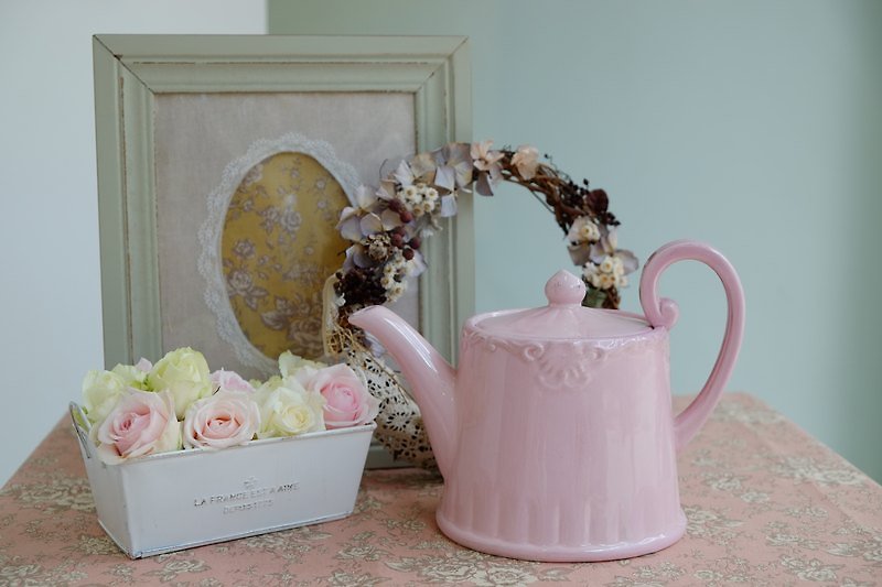 {HighTea retro tea teapot} cherry pink - London import, retro pure British descent - - Teapots & Teacups - Other Materials Pink