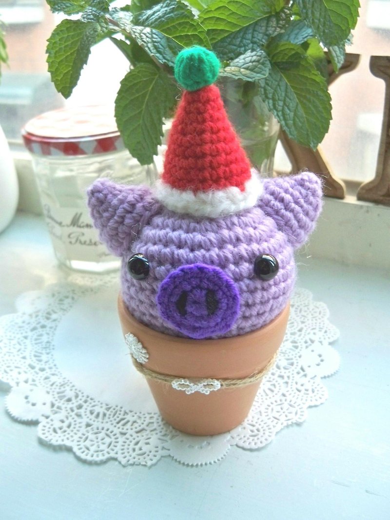 Potted Pig ~ purple - Items for Display - Other Materials Multicolor