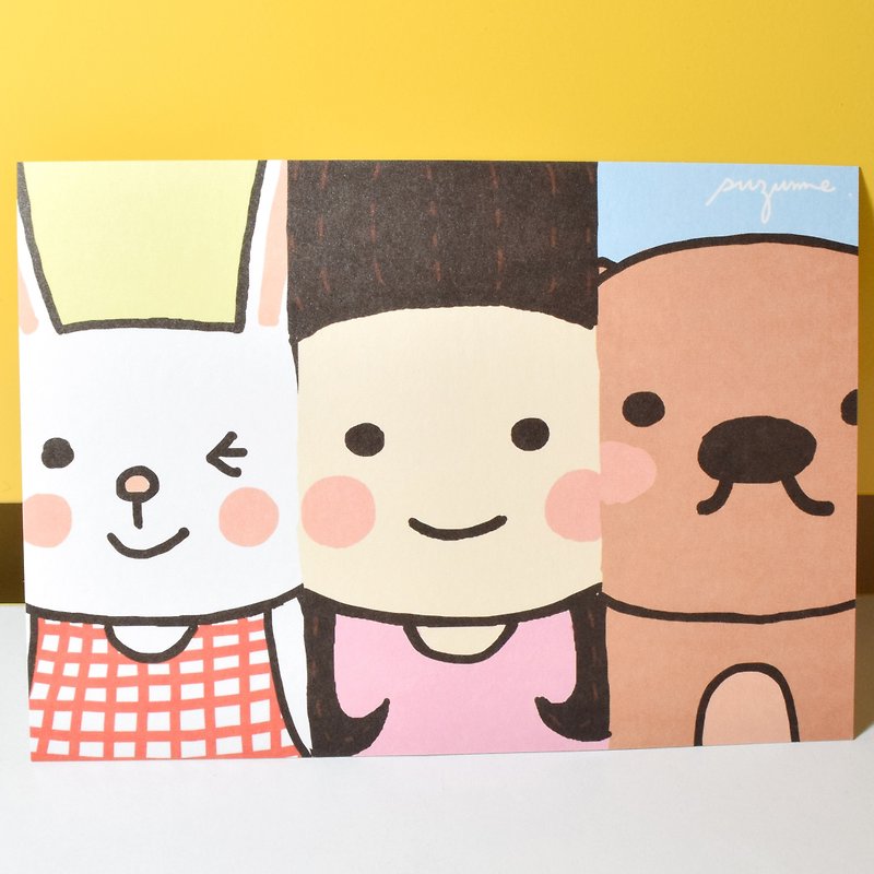 Pig sister and good friends / postcards - Cards & Postcards - Paper 