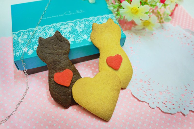 ✿ ✿ cat biscuits handmade cookies - Valentine's Day gift of love kitty teaser Group Limited 25 sets! - คุกกี้ - อาหารสด สึชมพู