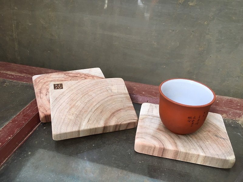 原木木作 樟木杯墊 - 基本款 - 杯墊 - 木頭 咖啡色