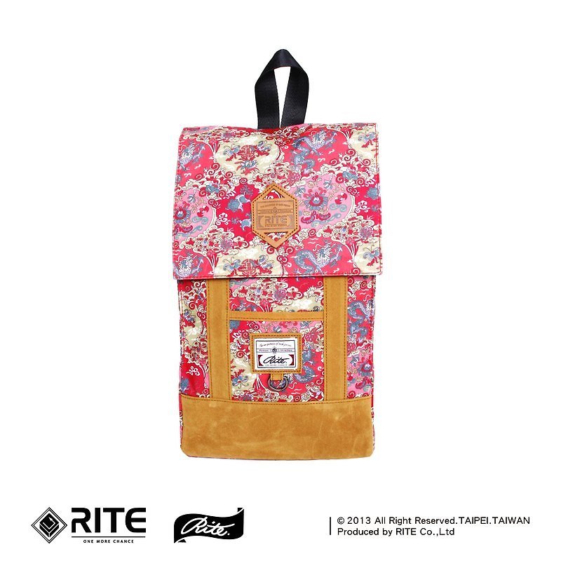 夏日繽紛 H Satchel｜H小書包-中國紅｜ - Messenger Bags & Sling Bags - Waterproof Material Multicolor