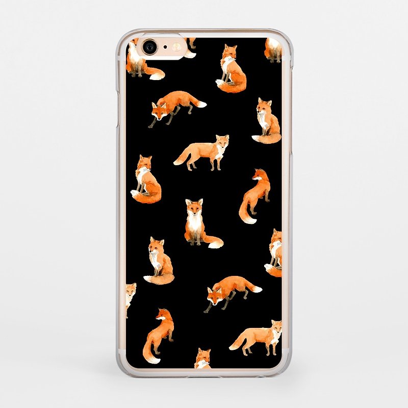 Fox iPhone 6 / 6S transparent colored shell - Phone Cases - Plastic Black