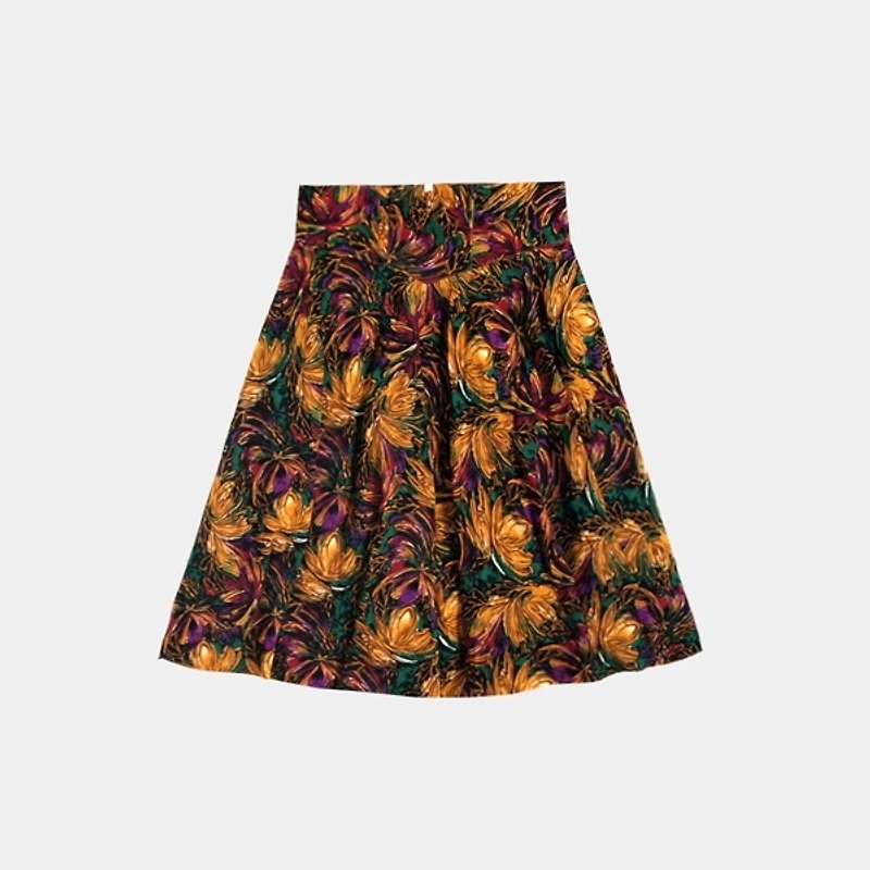 │moderato│ classical color vintage big skirt dress / Literary Forest Retro - Skirts - Other Materials Multicolor