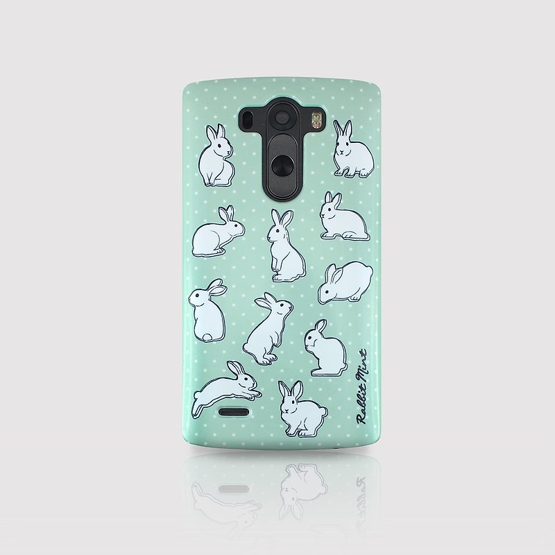 (Rabbit Mint) Mint Rabbit Phone Case - Polka Dot Series - LG G3 (P00051) - เคส/ซองมือถือ - พลาสติก สีเขียว
