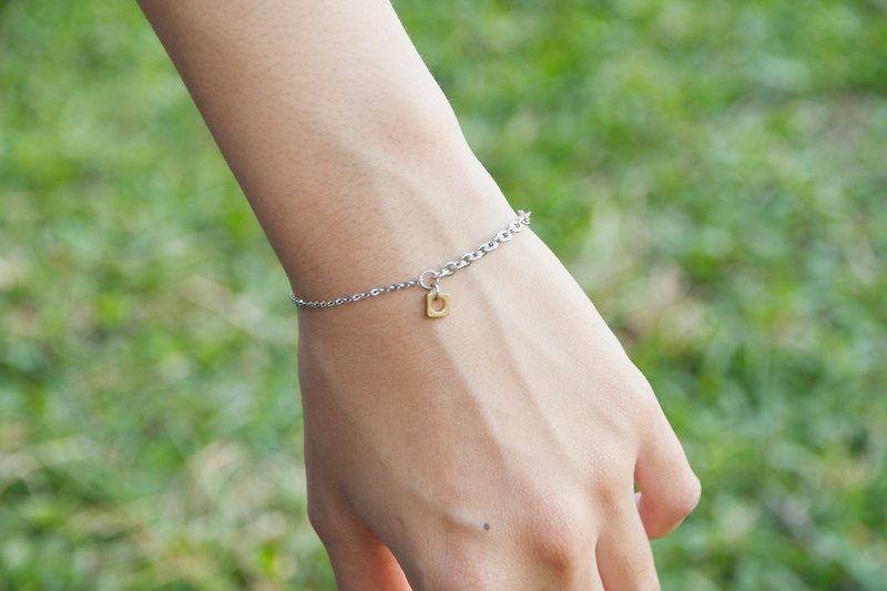 Square asymmetric bracelet/ Stainless Steel anti-allergic bracelet