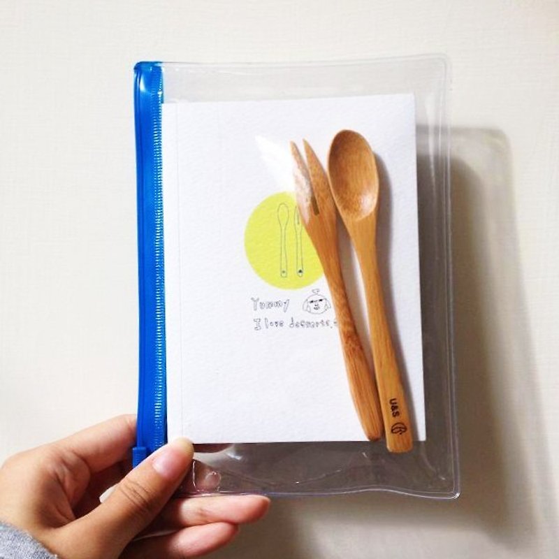 Mini-Notebook + Bamboo tableware  LOVE DESSERT plus - สมุดบันทึก/สมุดปฏิทิน - กระดาษ ขาว