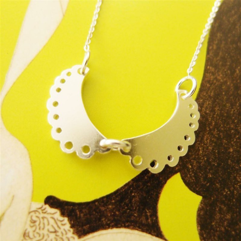 Dress collar sterling silver necklace - Necklaces - Other Metals 