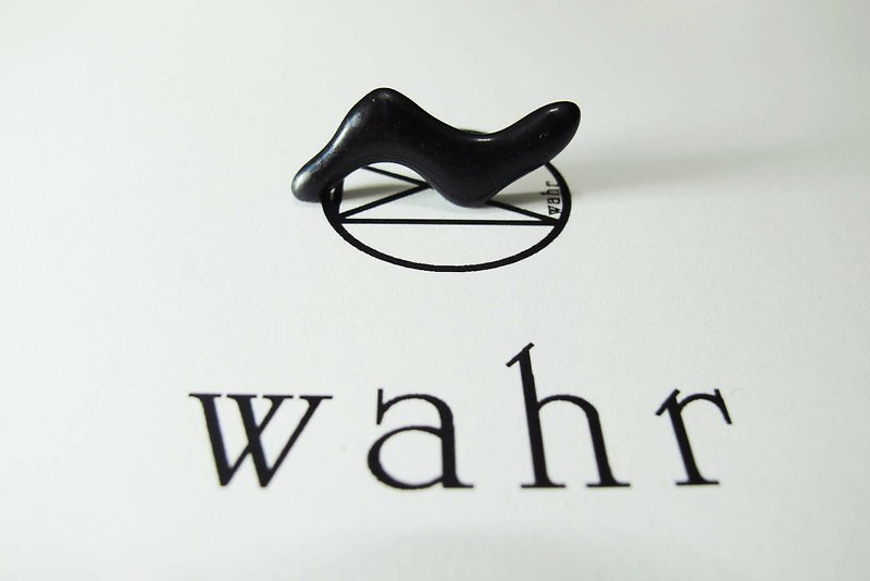 【Wahr】2耳環 - ピアス・イヤリング - その他の素材 ブラック
