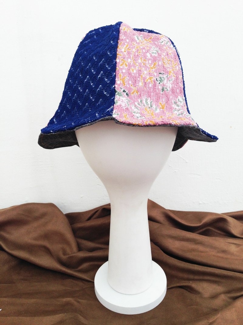 [Qucky] girl and sea / bud flowers cap - หมวก - วัสดุอื่นๆ สึชมพู