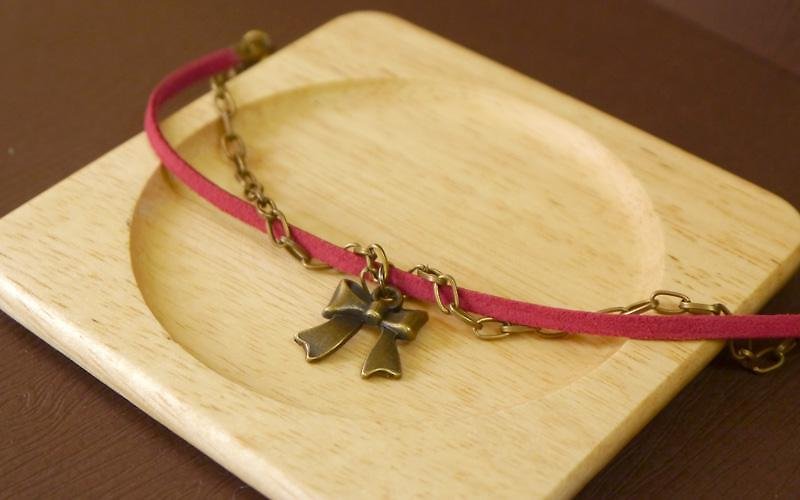 Light you up retro red bow bracelet - Bracelets - Other Materials Red
