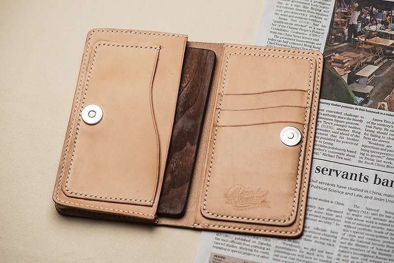 Natural Vegetable Tanned Custom Leather iPhone Case - Phone Cases - Genuine Leather Brown