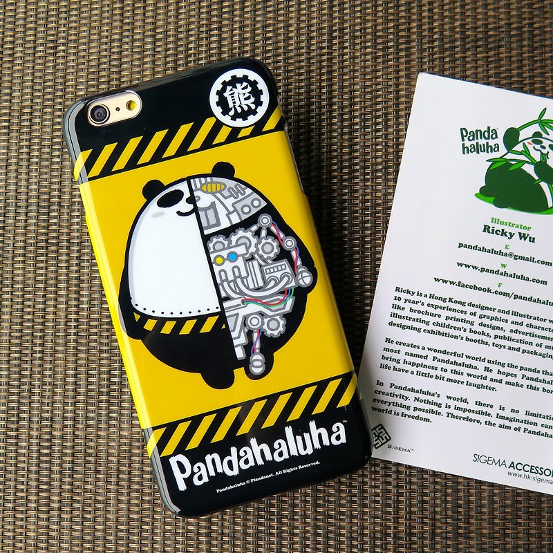 iPhone 6s/6p mechanical panda Pandahaluha ultra-thin personal design mobile phone case mobile phone case - เคส/ซองมือถือ - พลาสติก สีเหลือง