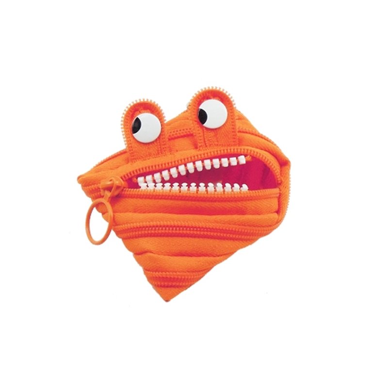 Zipit Monster Zipper Bag (Small) - Orange - กระเป๋าใส่เหรียญ - วัสดุอื่นๆ สีส้ม