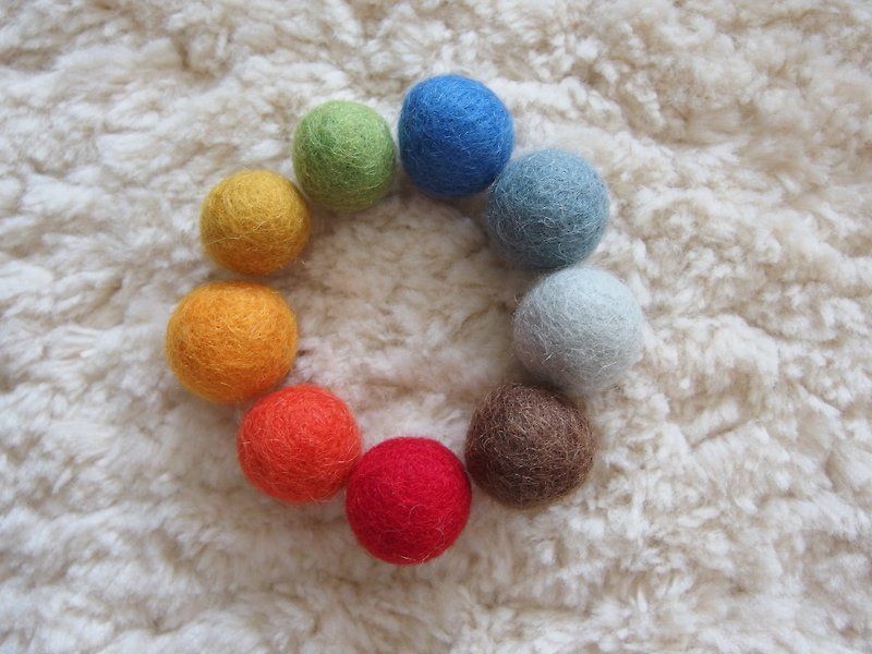 "Baa Baa House" wool felt balls sold separately - Stuffed Dolls & Figurines - Wool Multicolor