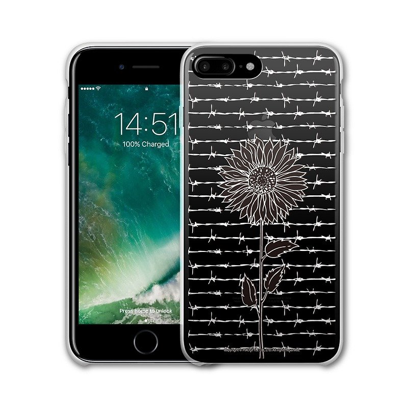 AppleWork iPhone 6/7/8 Plus Sun Flower Case - Sunflower PSIP-306 - Phone Cases - Plastic Black