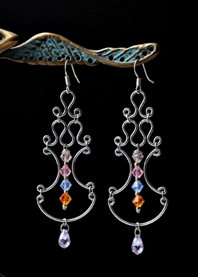 Bohemian earrings. Jewelry. - ต่างหู - โลหะ 