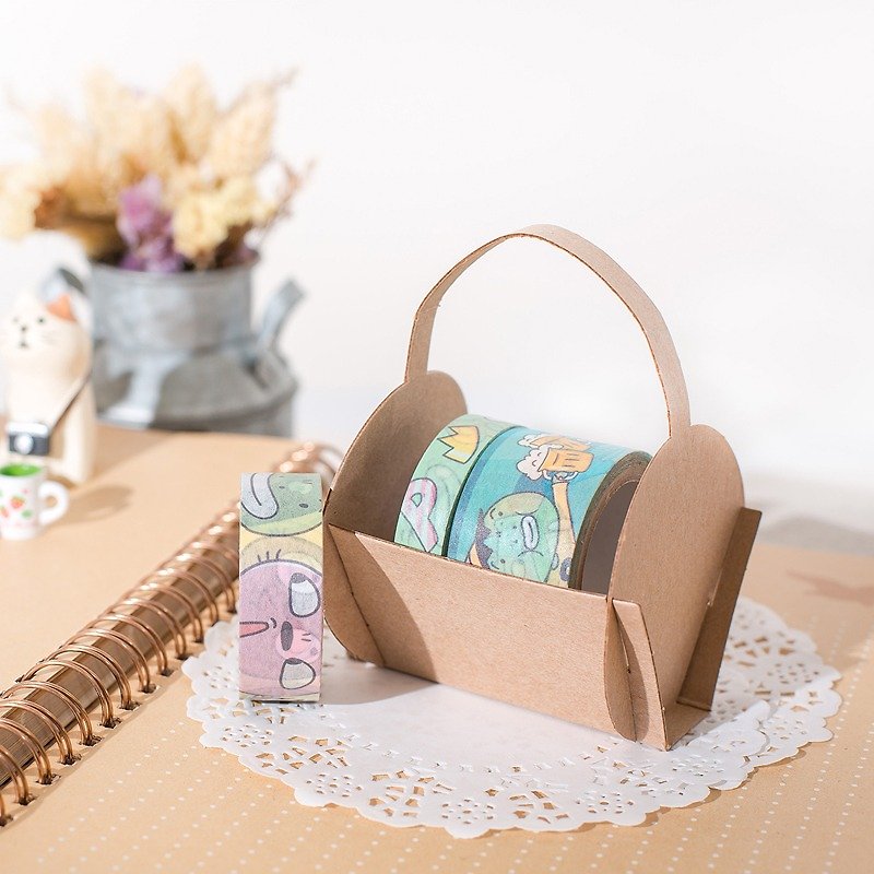 Brother 8-Family Party Day Paper Tape + Storage Basket - มาสกิ้งเทป - กระดาษ 